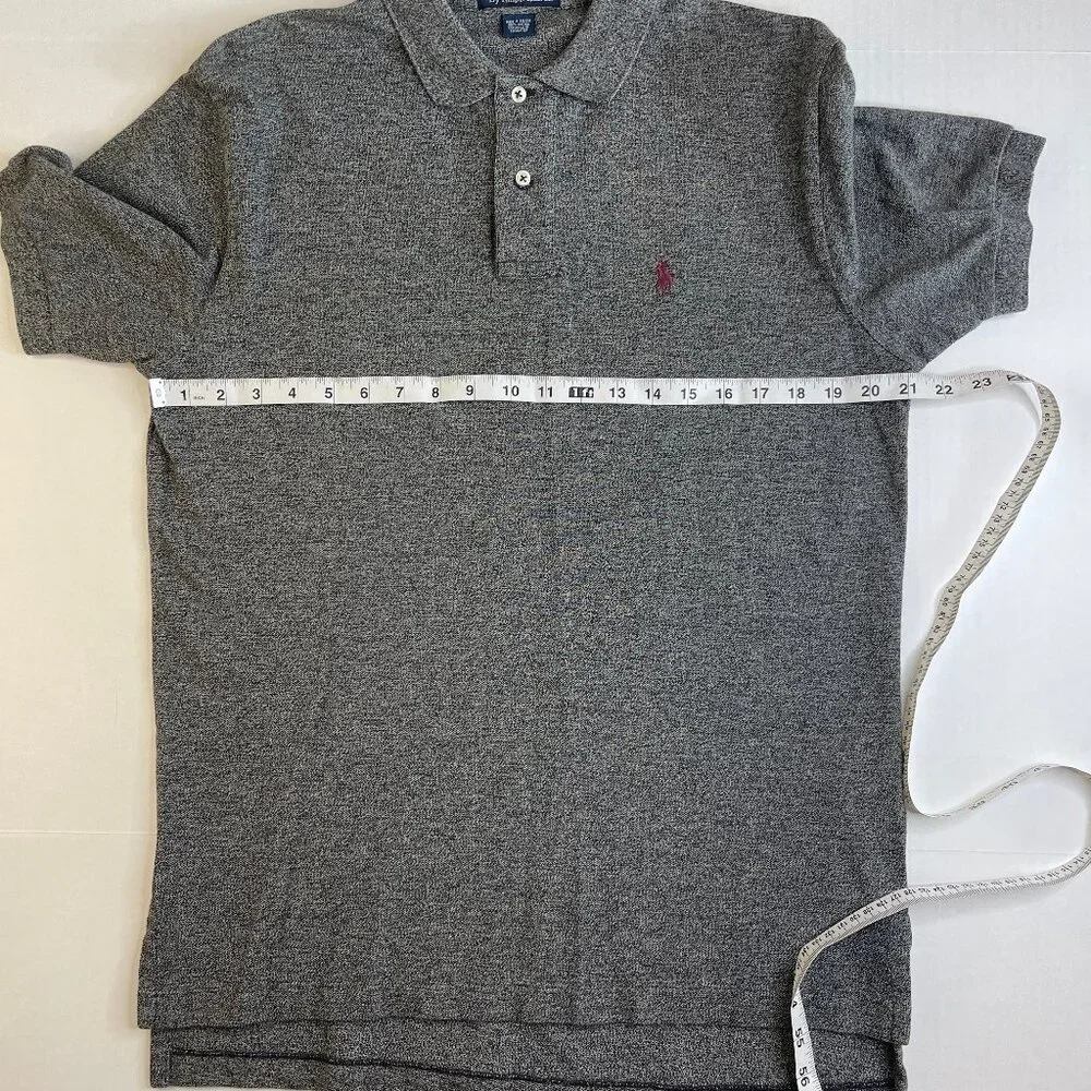 Polo Ralph Lauren Shirt Men's Medium Charcoal Gray Heathered 100% Cotton